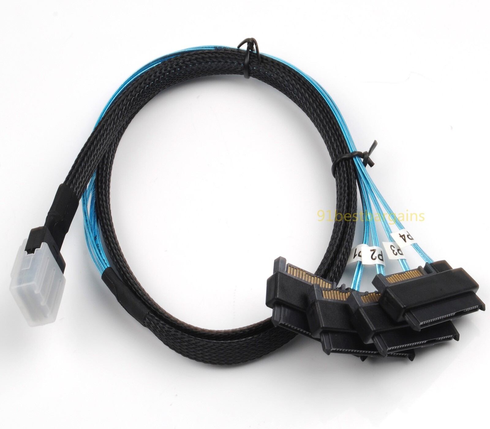 Mini SAS SFF-8087 To 4 SAS SFF-8482 Hard Drive Forward Breakout Cable RAID HBA