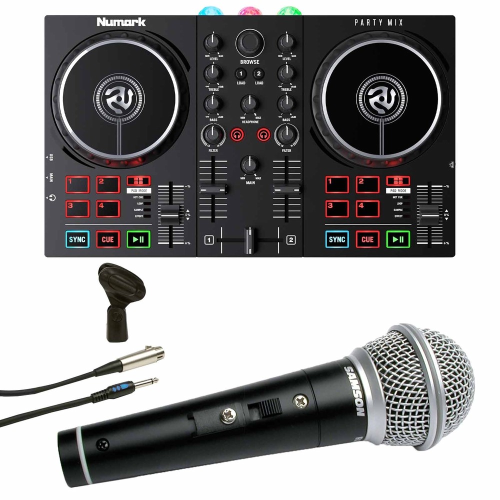 Numark Party Mix II DJ Controller for Serato LE Software + Microphone