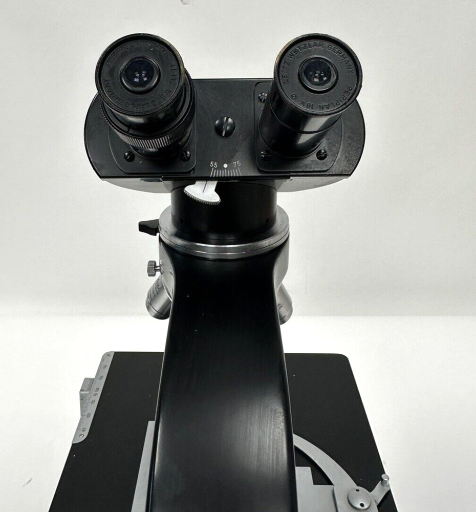 Vintage Leitz Wetzlar Binocular Microscope with Case