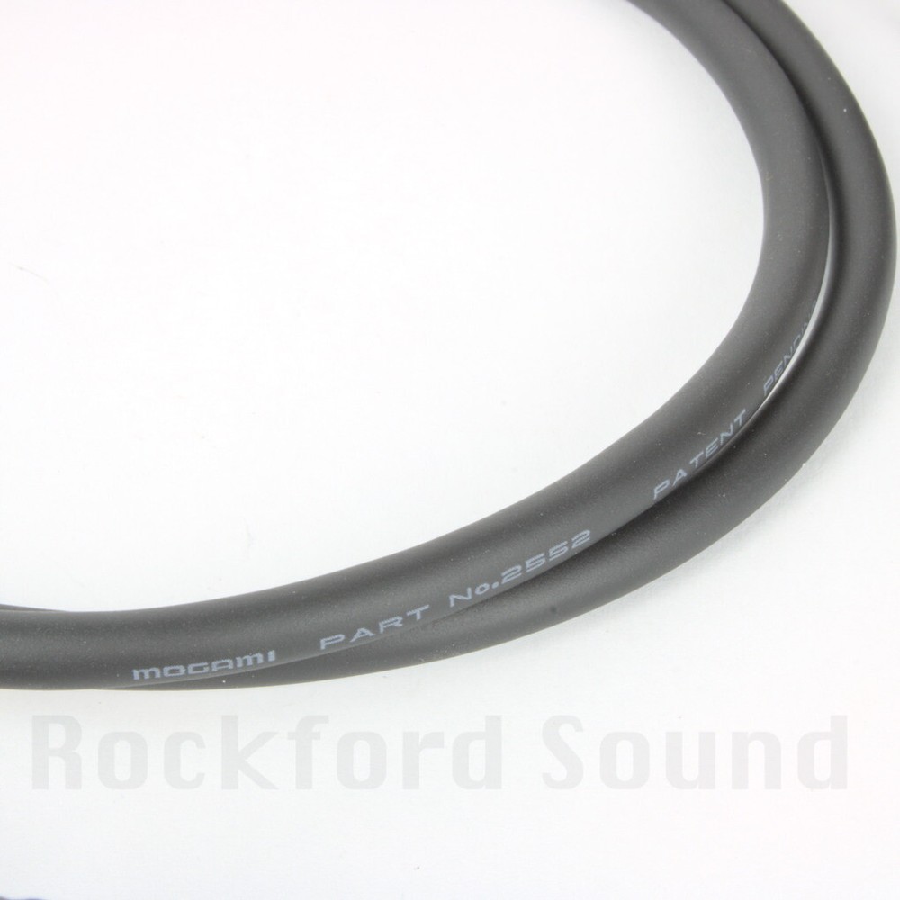 Mogami W2552 Balanced TRS Patch Cable, Right Angle Squareplugs SP550, Black