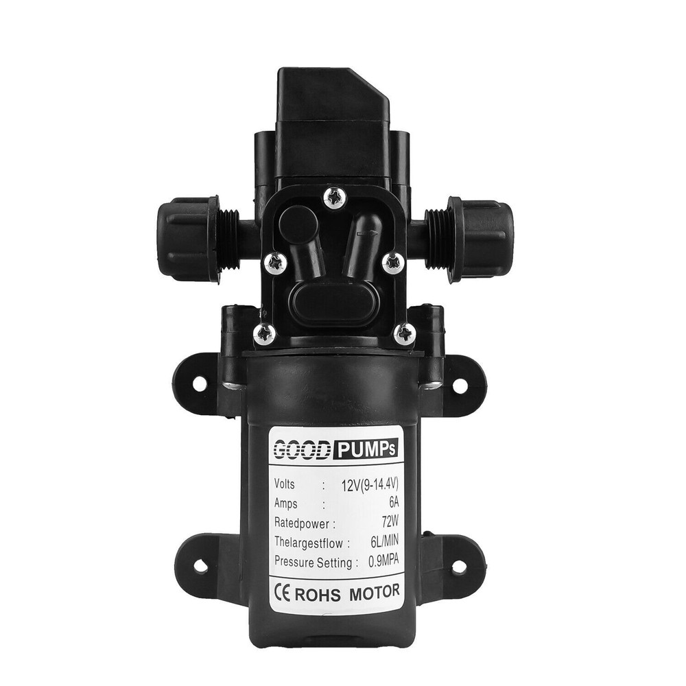 12V Water Pump 130PSI Self Priming Diaphragm High Pressure Automatic Switch