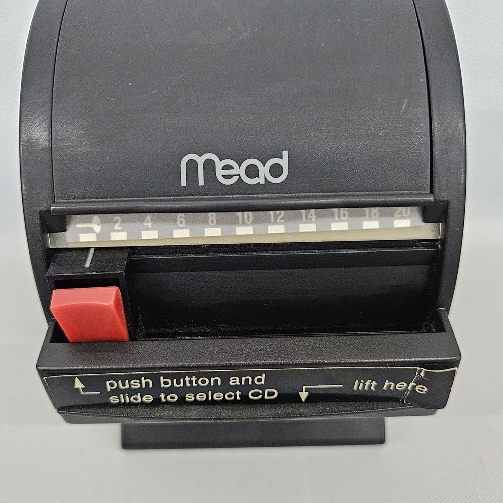 Vintage Mead 20 Disc CD Holder Organiser Slide Selector Storage System