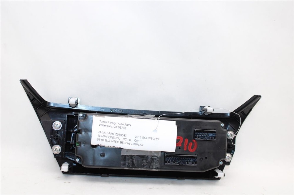 Used A/C Selector Switch fits: 2018 Mitsubishi Eclipse cross mounted below displ