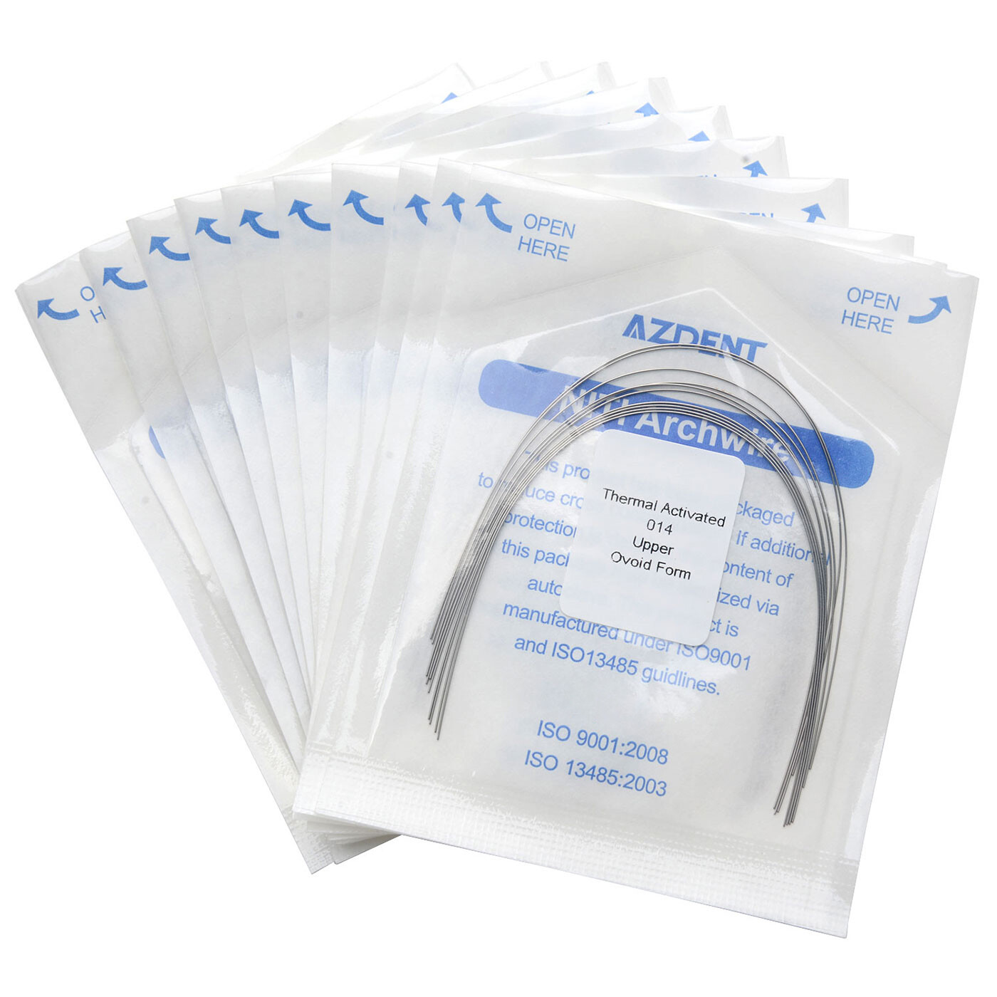 AZDENT Dental Orthodontic Heat Thermal Activated NITI Arch Wires Ovoid Round