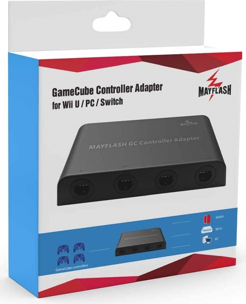New Mayflash 4 Port Adapter GameCube Controller to Nintendo Switch, Wii U & PC