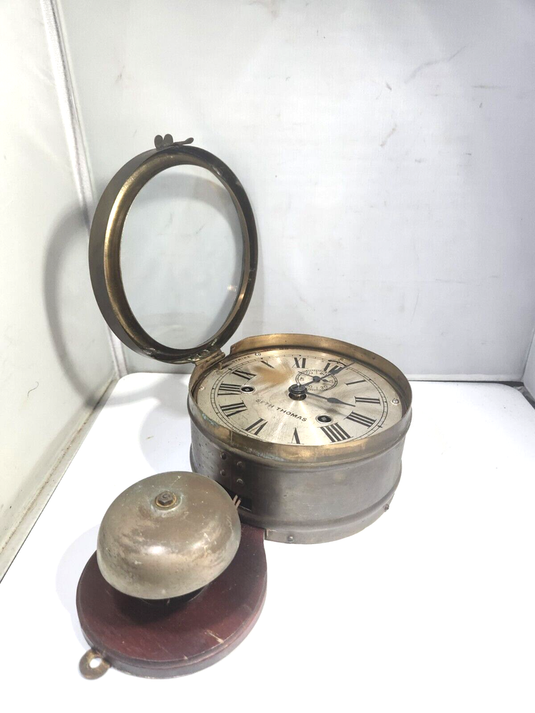 19th c Seth Thomas Ships Clock w Bell