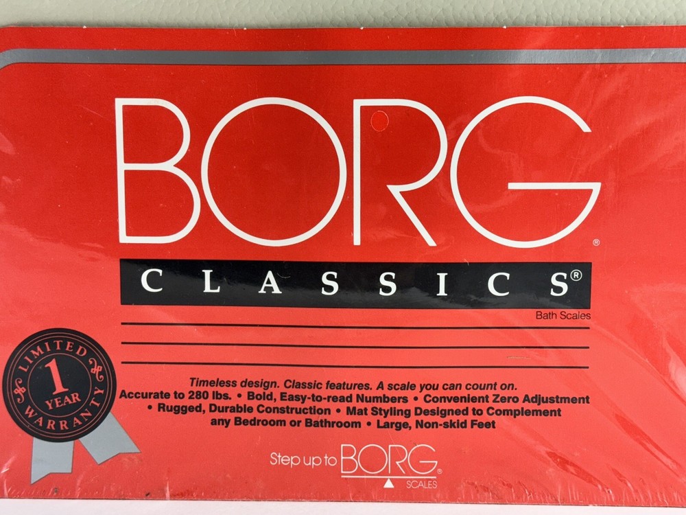 New & Vintage Borg Classics Mechanical Almond Bathroom Scale