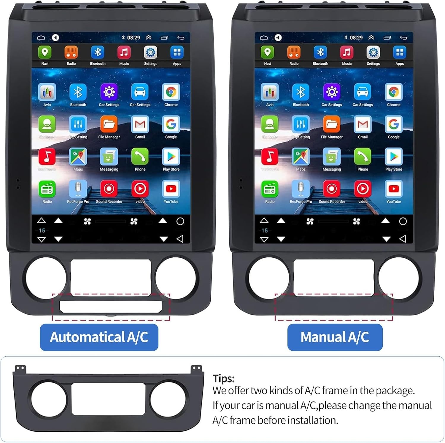 8-Core for Ford F150 2015-2021 Android 13 Car Radio 12.1'' Tesla Style 4+64GB