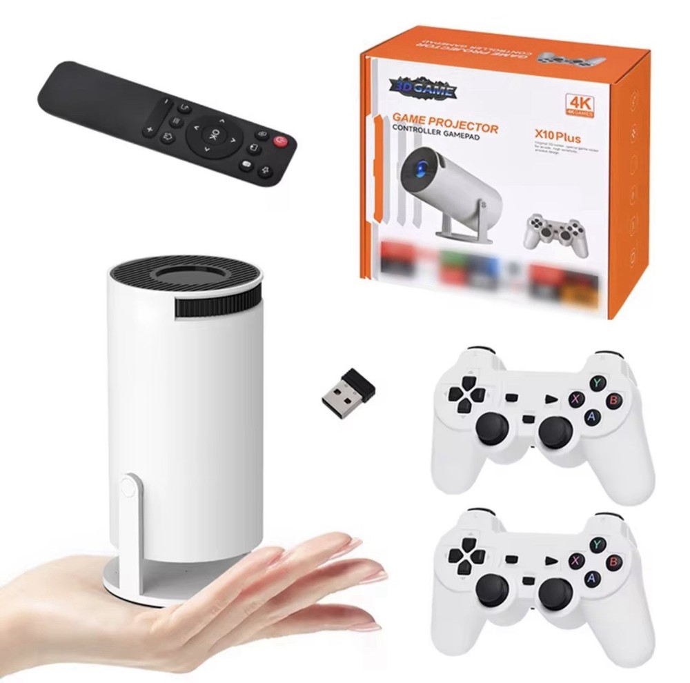 🎮 Mini Proyector 4K X10 Plus + Control Gamepad (Smart TV + Gaming)