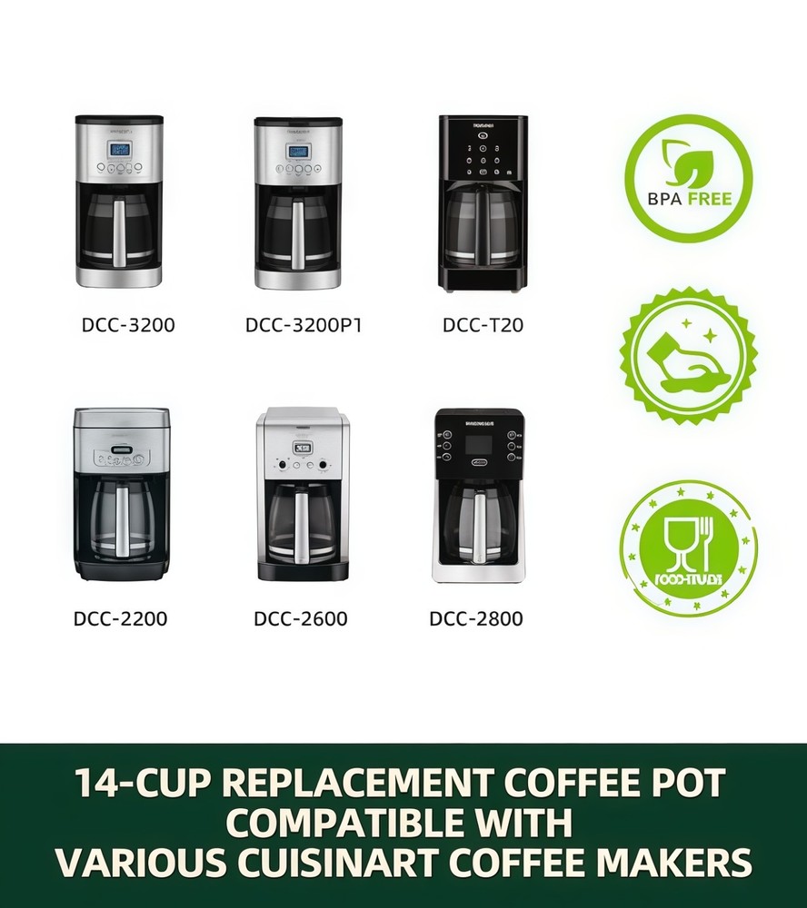 Cuisinart 14-Cup Replacement Carafe for Coffee Maker, DCC-2200RC
