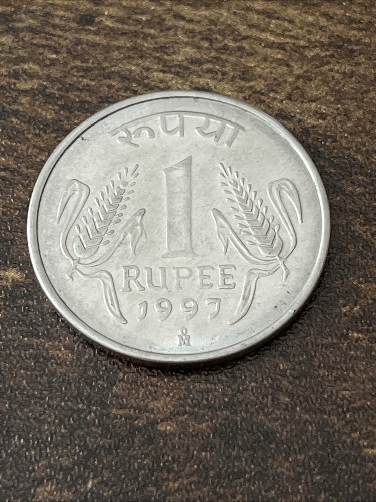 1997 India 1 Rupee Actual Coin TK5840*