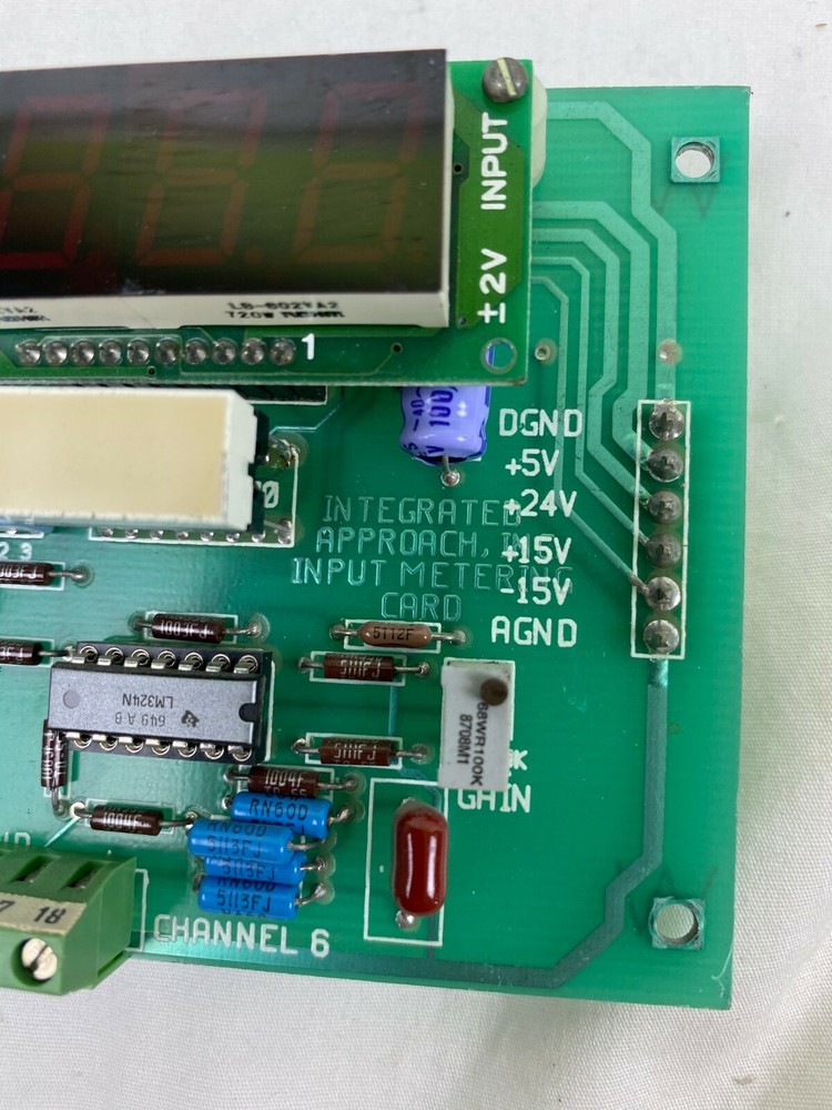 Integrated Approach Inc. Input Meter Card Acculex DP-650 30E97 Panel Meter Used