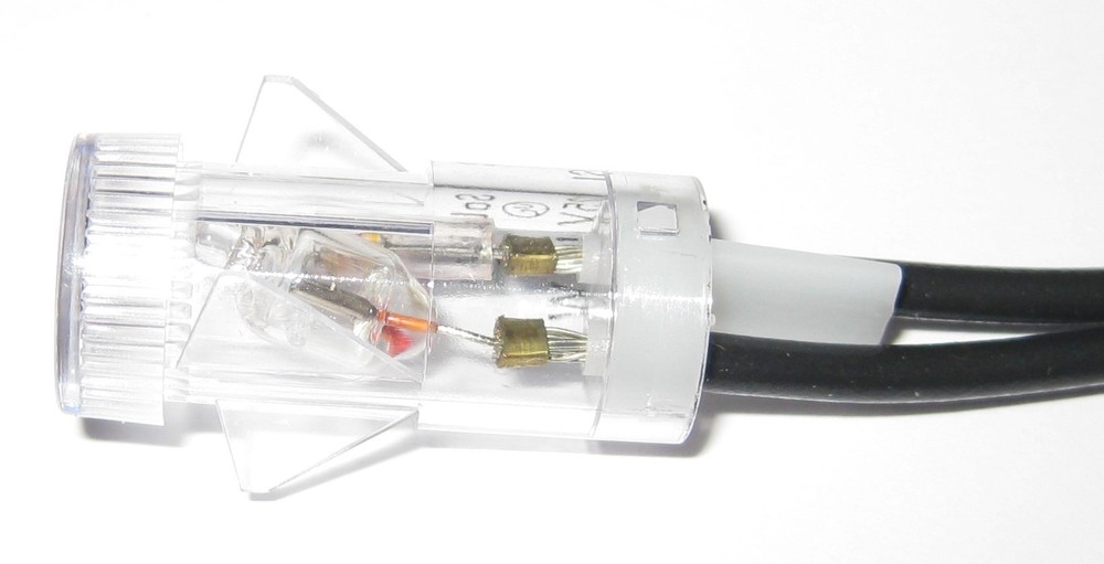 Solico 125V AC Panel Mount Amber Indicator Light with 5" Wires for 1/2" Hole