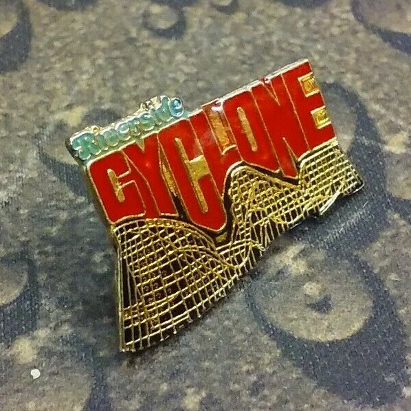 Riverside Cyclone Roller Coaster pin badge