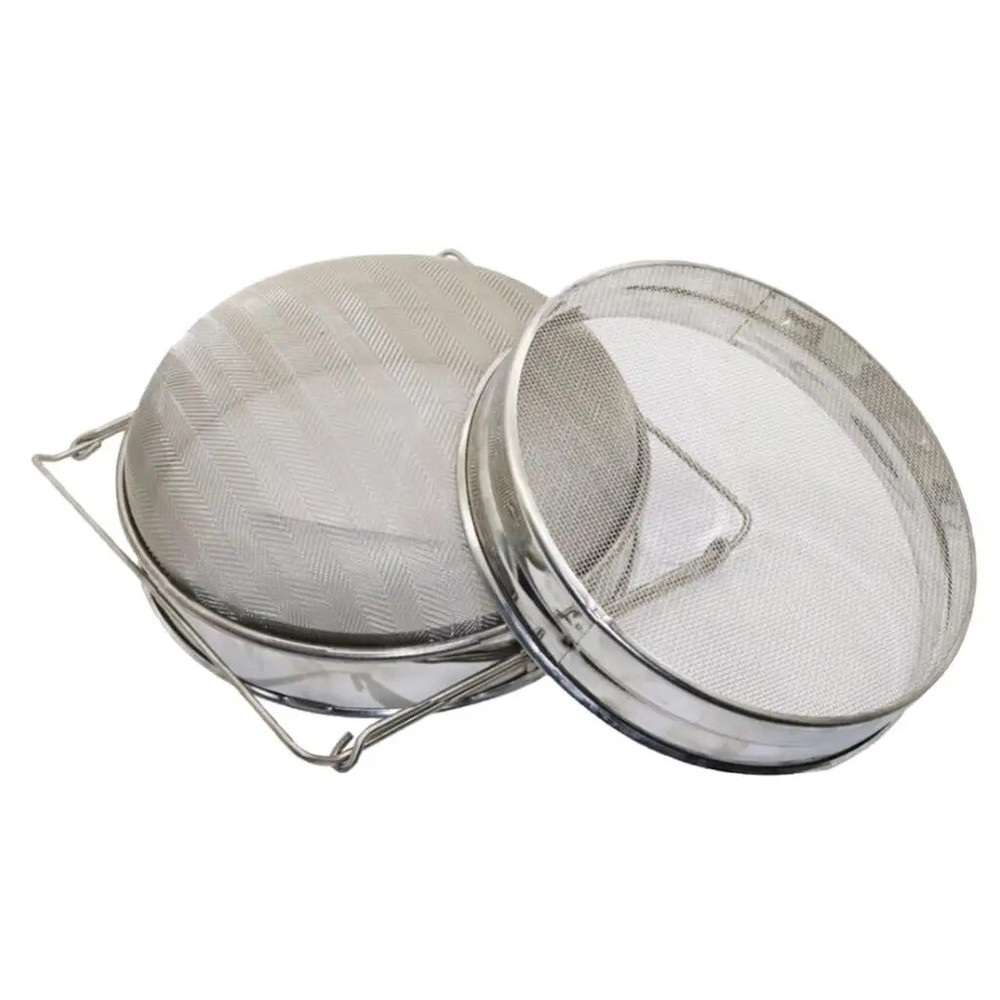 Stainless Steel Double Sieve Strainer Mesh Beekeeping Tool