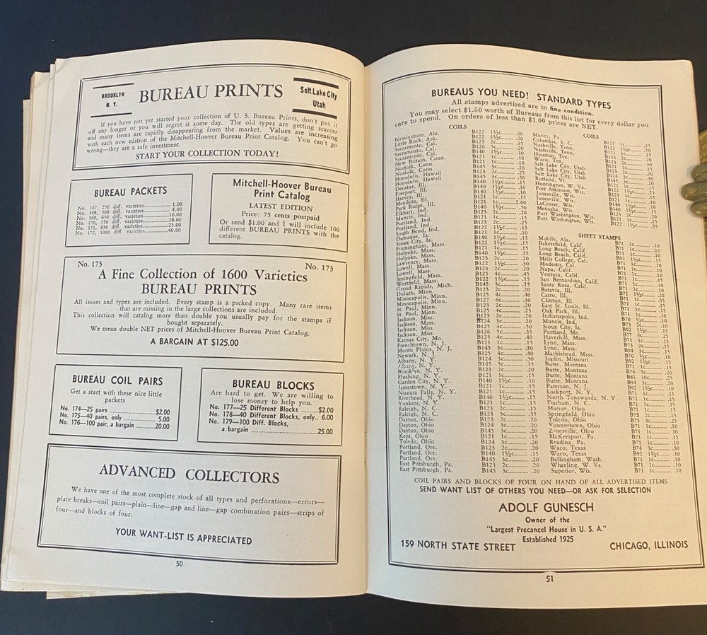 PRECANCELED STAMPS by Adolf Gunesch 1935 & 1936 3rd & 4th Eds History & Types