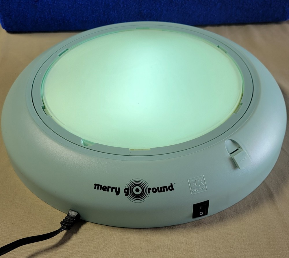 Merry Glo Round Round Turntable Portable Light Box Tempered Glass