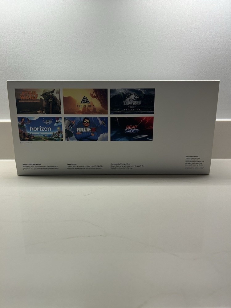 Meta Quest 2 Virtual Reality Headset and Controllers Fully Functional