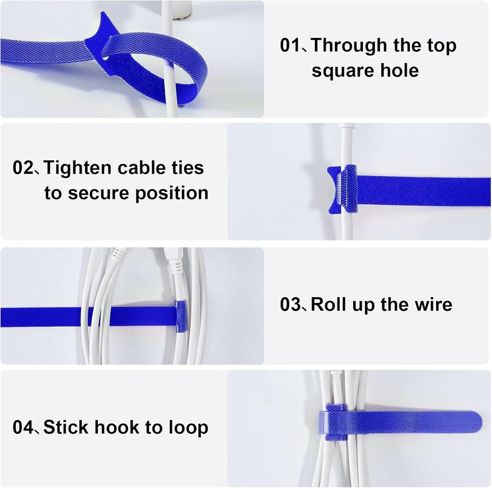 150PCS Cable Ties, 4+6+8+10 inch Multi-Colour Straps for Multi-colour