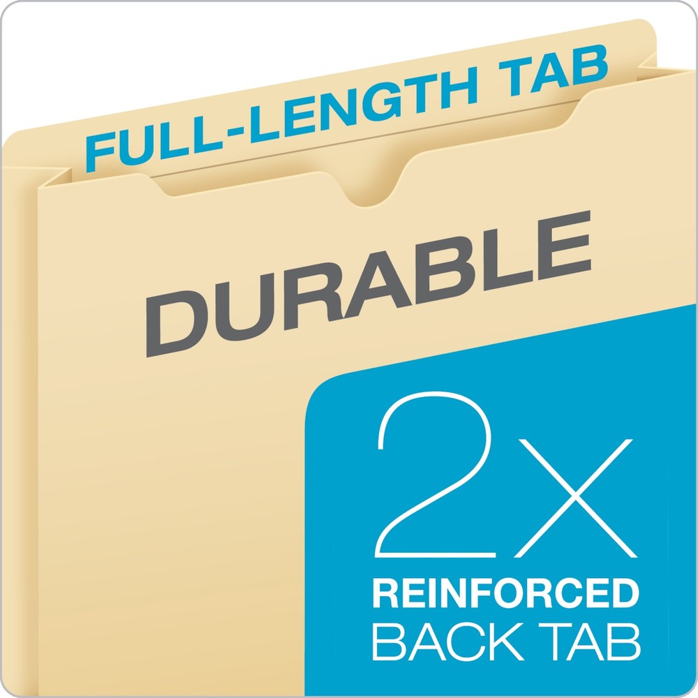 File Jacket Letter 2" 10 per Pack Manila Reinforced Design