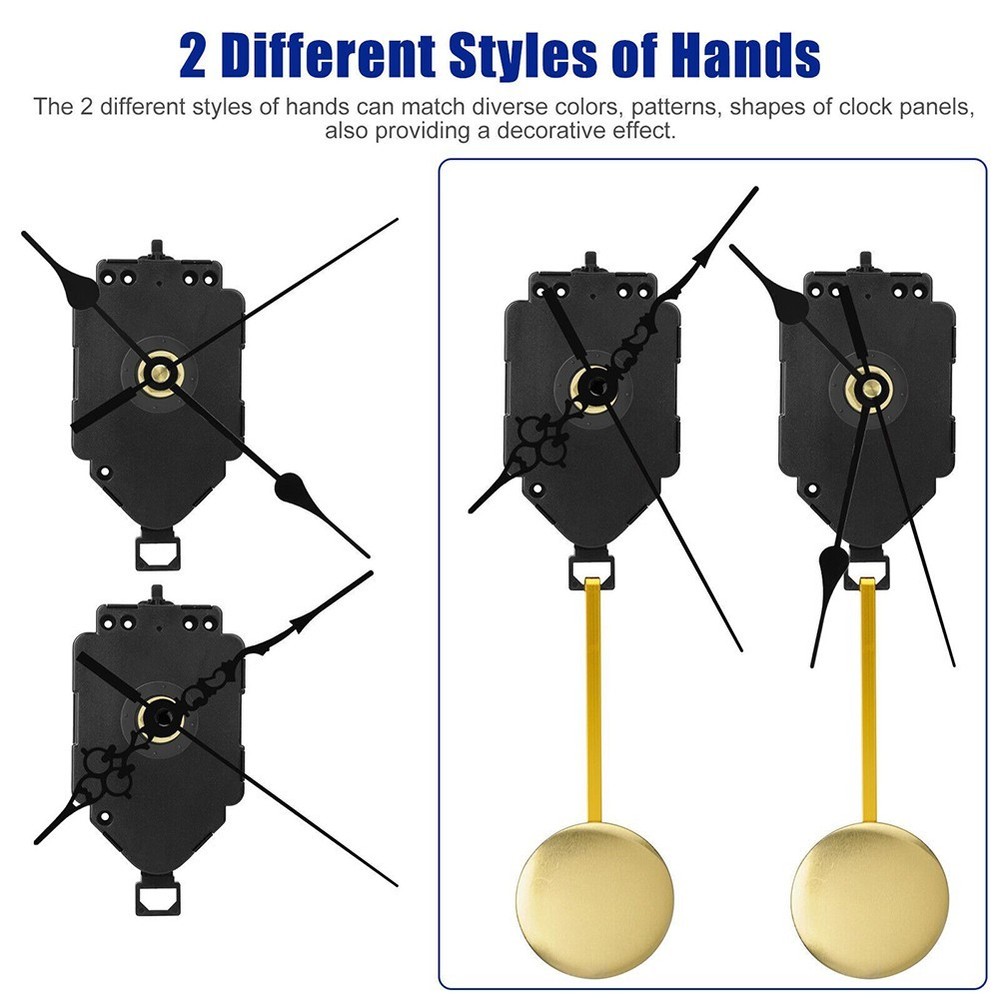 Replacement DIY Pendulum Clock Movement Set with Music Box Hand Tool Parts