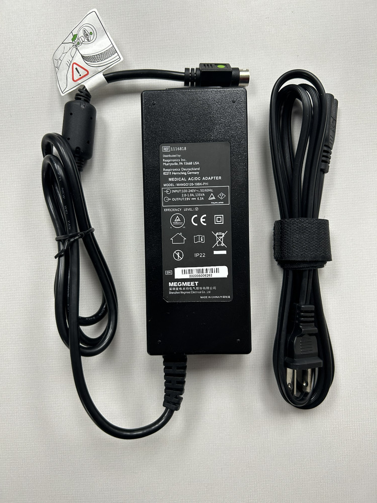 Respironics SimplyGo MANGO120-19BK-PHI AC/DC Adapter 19V 6.3a