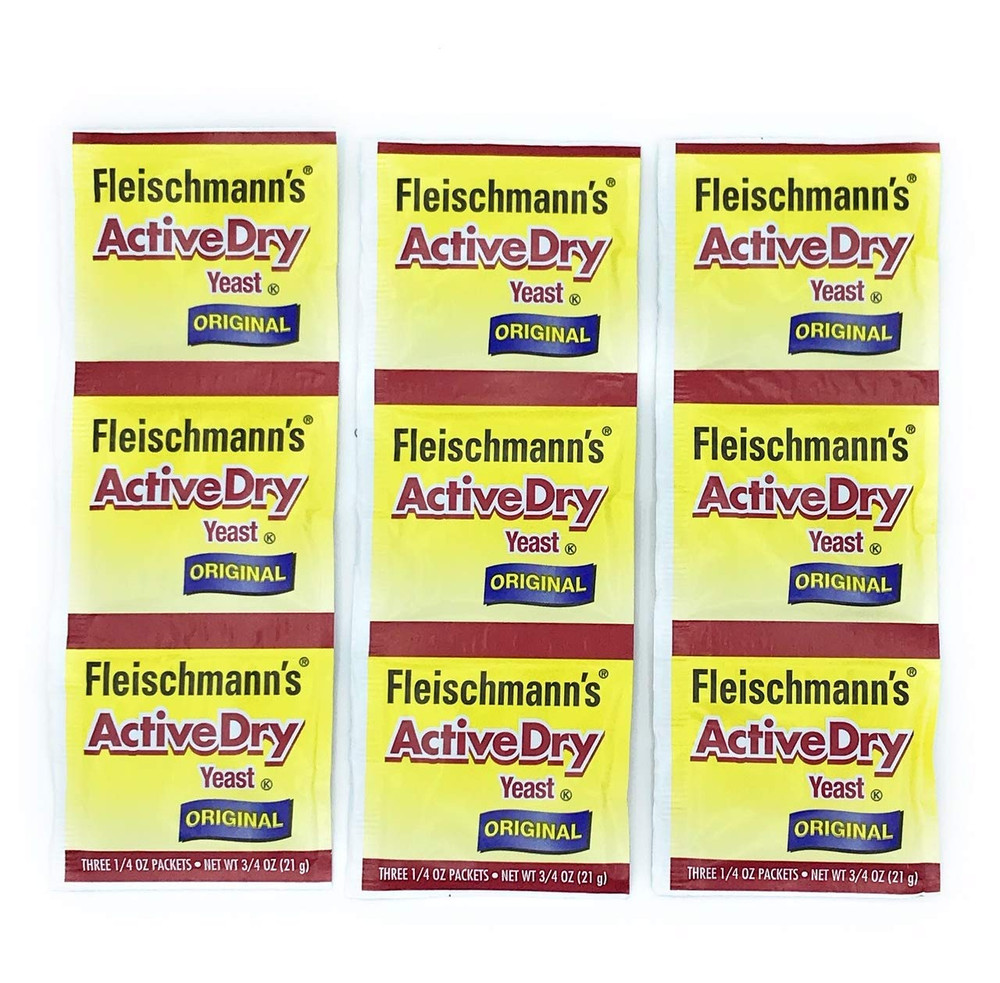Yeast, Active, Dry, 0.75-Ounce Packet (Pack of 9)