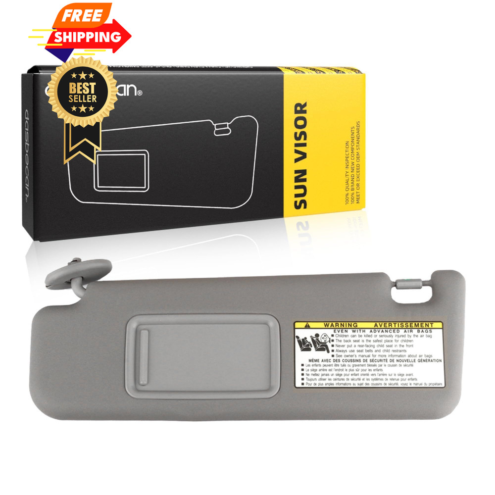 Dasbecan Gray Left Driver Side Sun Visor Compatible with Toyota 4Runner