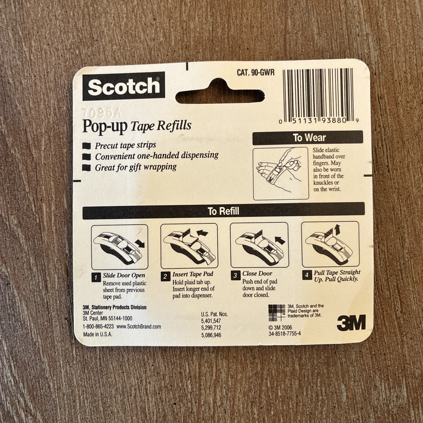 Scotch Pop-Up Tape Refill Strips; 4 Tape Pads & 75 Strips Each + 2 Dispensers