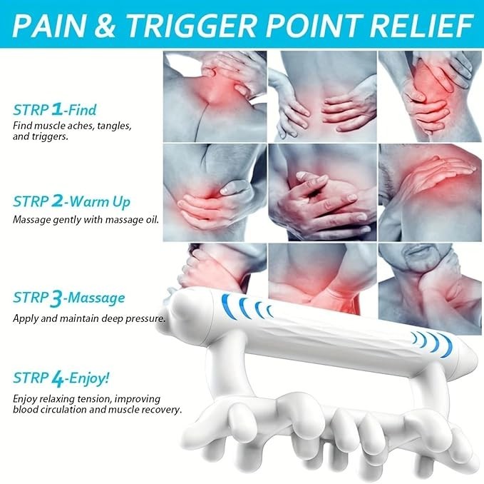 Ergonomic Fascia Massage Roller – Deep Tissue Trigger Point Tool for Cellulite,