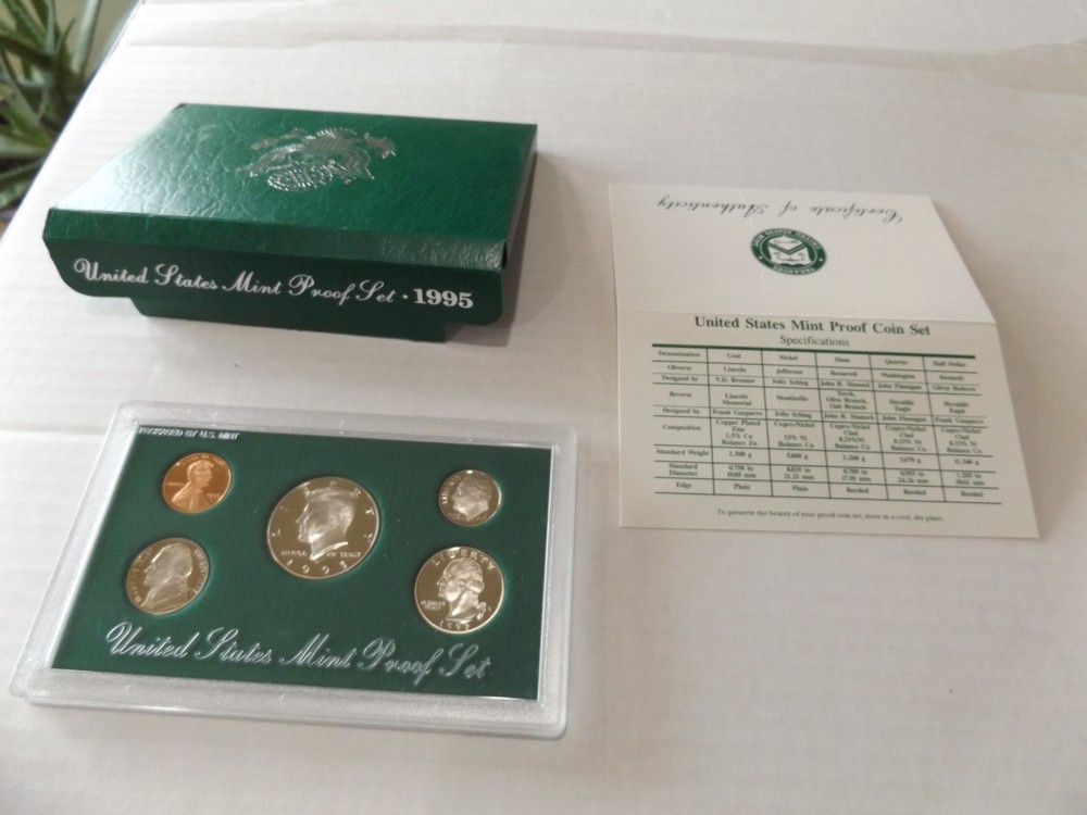 1995S 5-Piece  "PROOF SET" for 1995. Original from US  MINT.