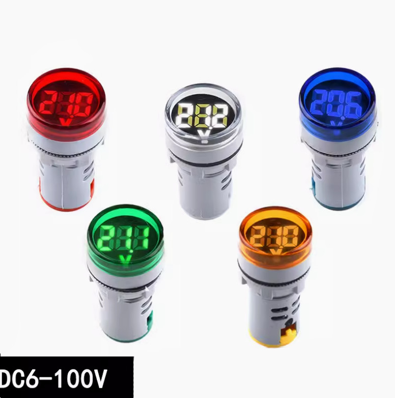 DC 6-100V Digital Mini LED Voltmeter Display 22MM Voltage Meter Volt Tester