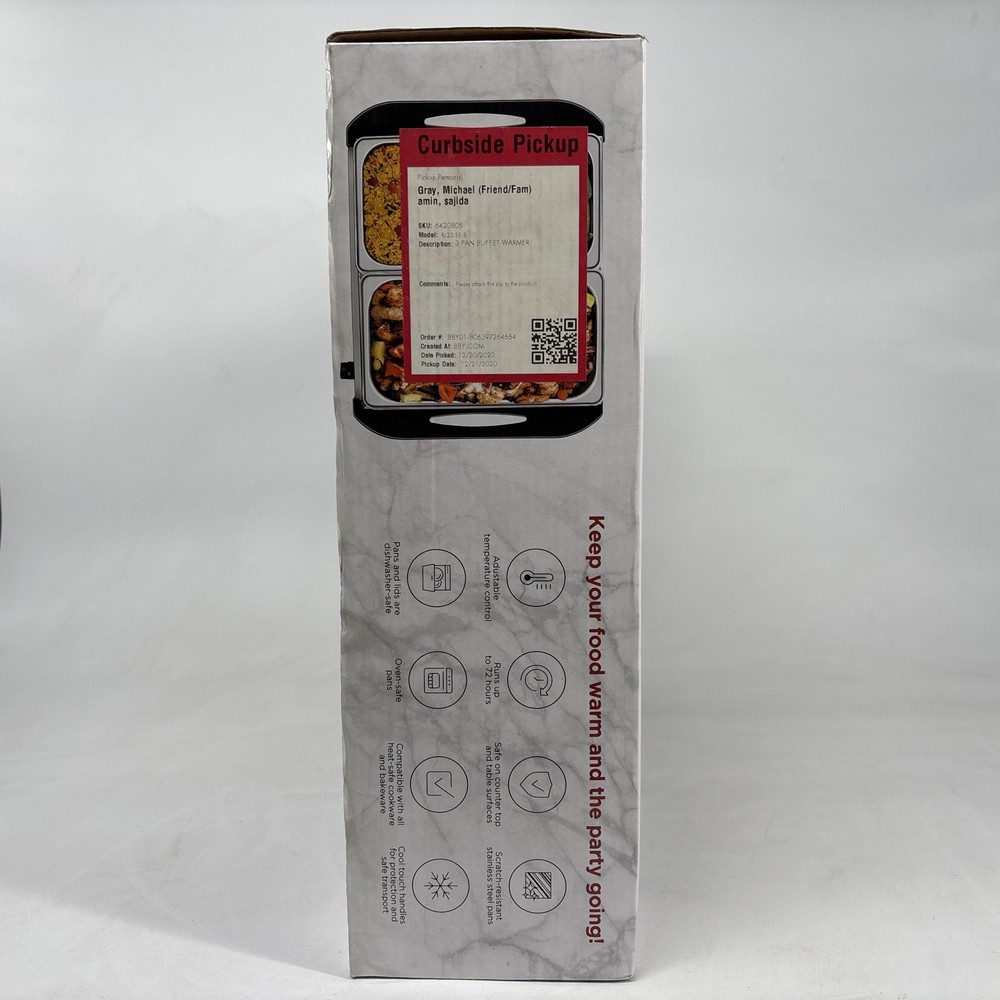 Chefman Electric Buffet Server + Warming Tray (Open Box)