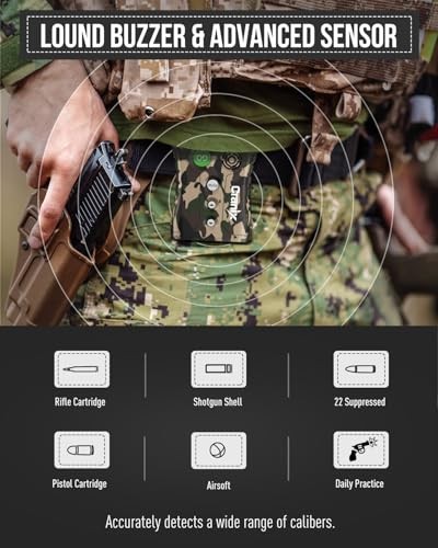 Professional Shot Timer for Shooting Competition, 0.01s Precision Tactical Gray