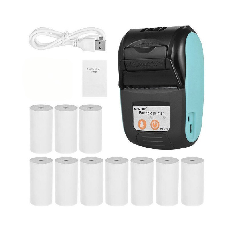 GOOJPRT 58mm Receipt BT Thermal Printer POS+10Roll Paper for Android IOS Windows
