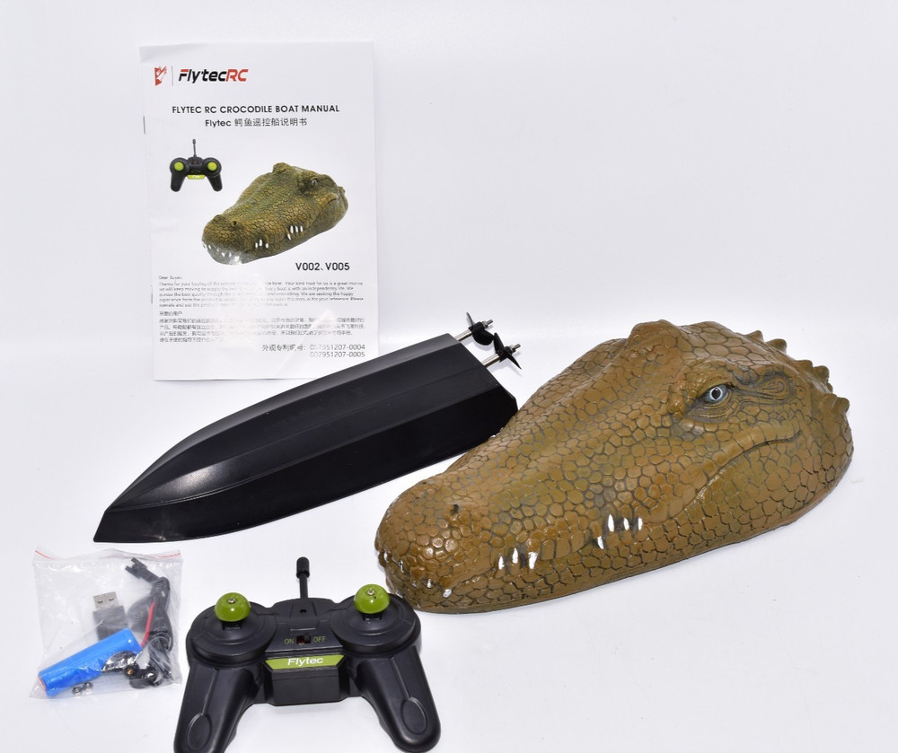 Flytec V002 Crocodile Boat 2.4G Remote Control OPEN BOX