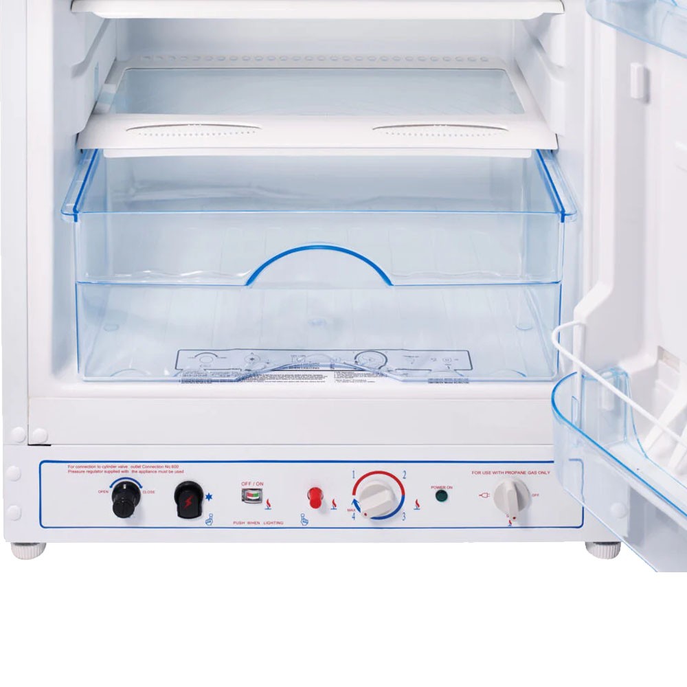 UNIQUE 10 cu. ft. Off-Grid Propane Top Freezer Refrigerator - White