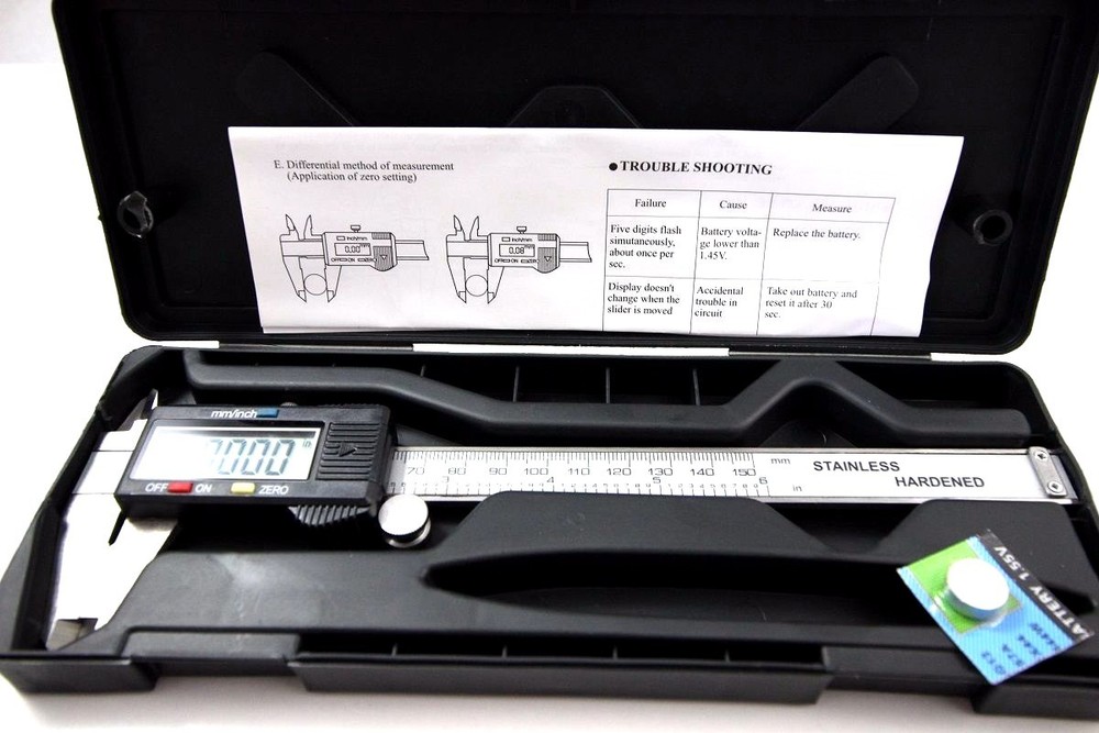 6" Stainless Electronic LCD Digital Vernier Caliper Micrometer Metric SAE