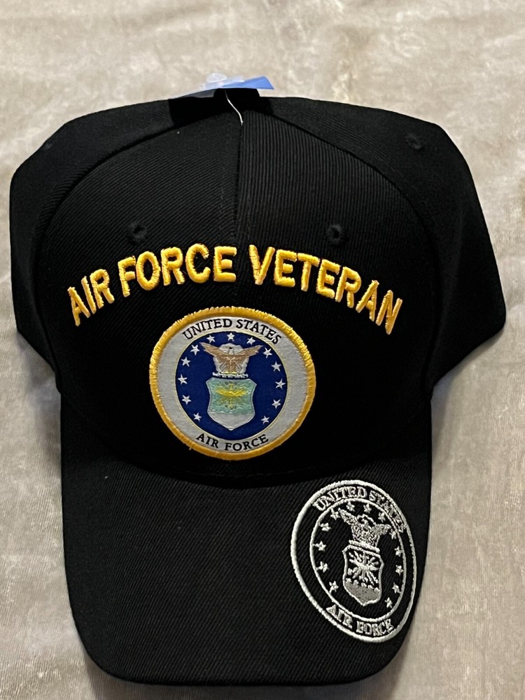 Air Force Veteran Baseball Hat Adjust Cap Patch Logo Shellback Military NEW!