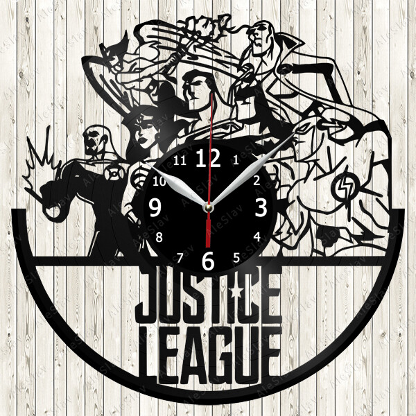 Justice League Vinyl Record Wall Clock Decor Handmade 1178