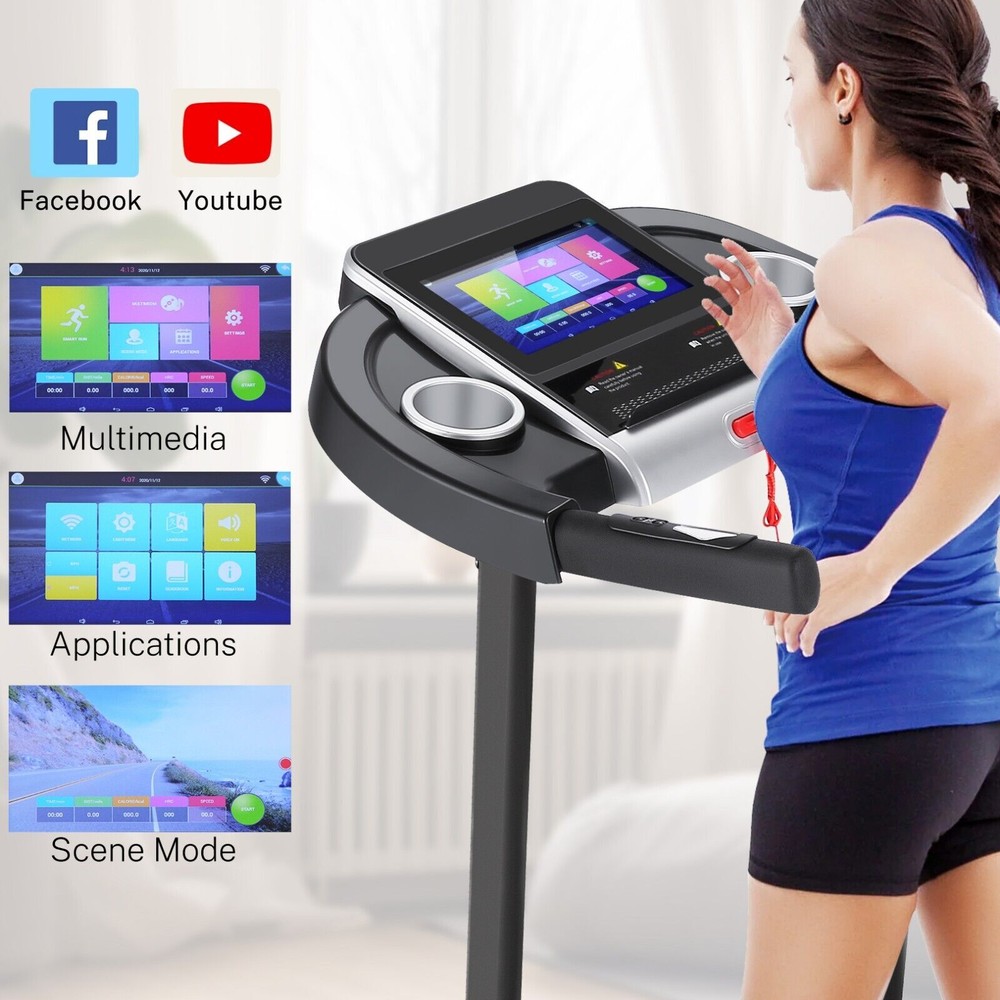 3.25HP Electric Folding Treadmill w/Incline & 10" Touchscreen, 36 Pre-Programs🏃