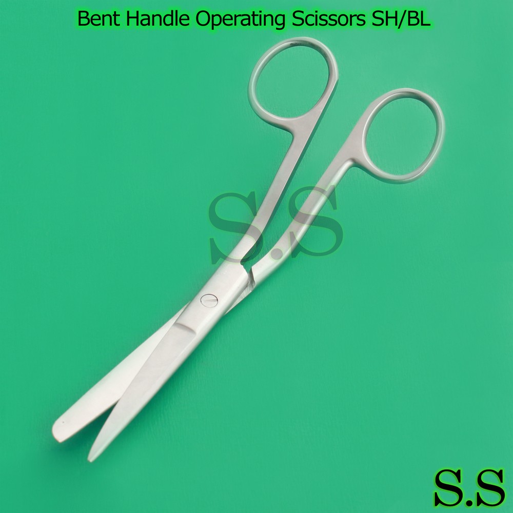6" BENT HANDLE Operating Scissors Sharp/Blunt - Sewing Embroidery Carpet Shears