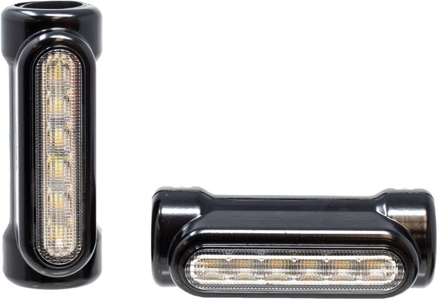 Letric Lighting Engine Guard Mount LED Lights for 1.25" Frames Black White/Amber