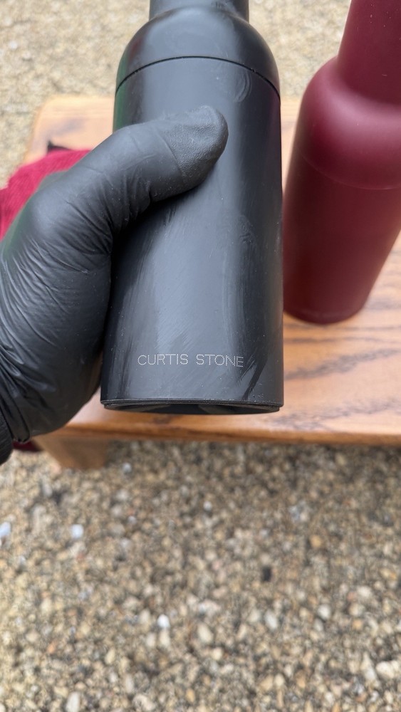 Curtis Stone Salt & Pepper Grinder Mill Set Black Red 2pc