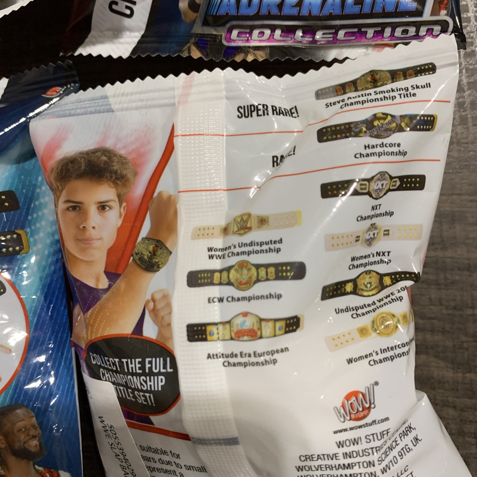 WWE Championship Title Slap Band ADRENALINE COLLECTION Lot of 10 SEALED BAGS