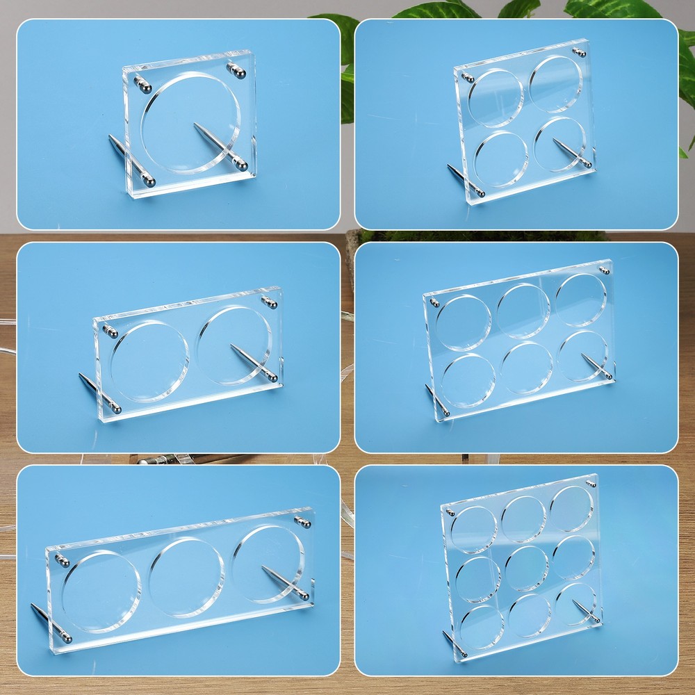 2.3" Acrylic Coin Display Frame 3D Floating Display Case Holder 4 Slots