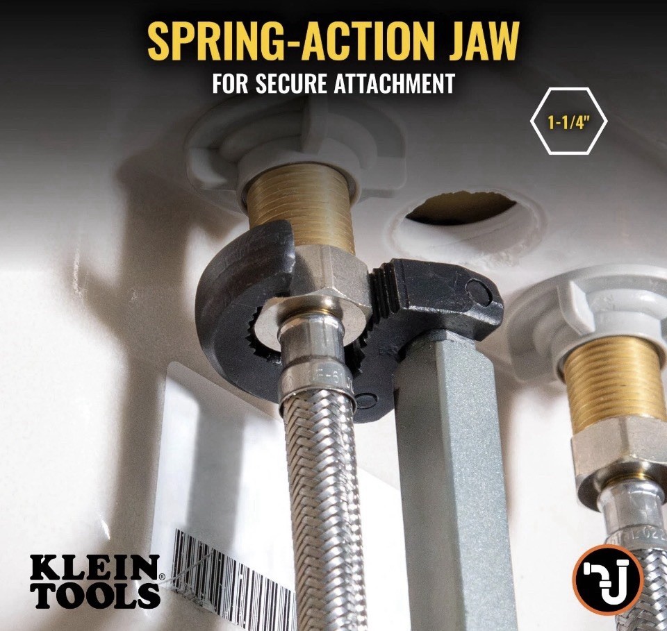 Klein Tools Adjustable Telescoping Basin Wrench 10”–17” – Plumbing Tool