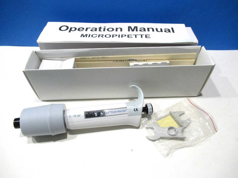 Cole-Parmer Micropipette Fully Autoclavable Variable Volume 1-10ml  21600-74