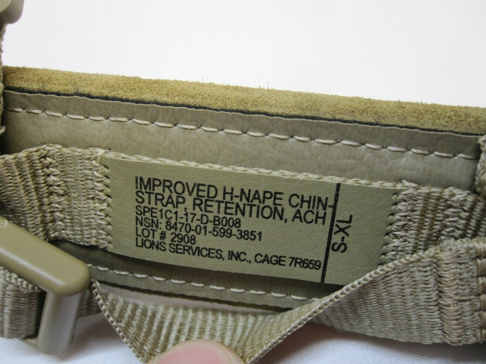 IMPROVED 4 POINT CHIN STRAP COYOTE/TAN H-NAPE ACH HELMET RETENTION SYSTEM