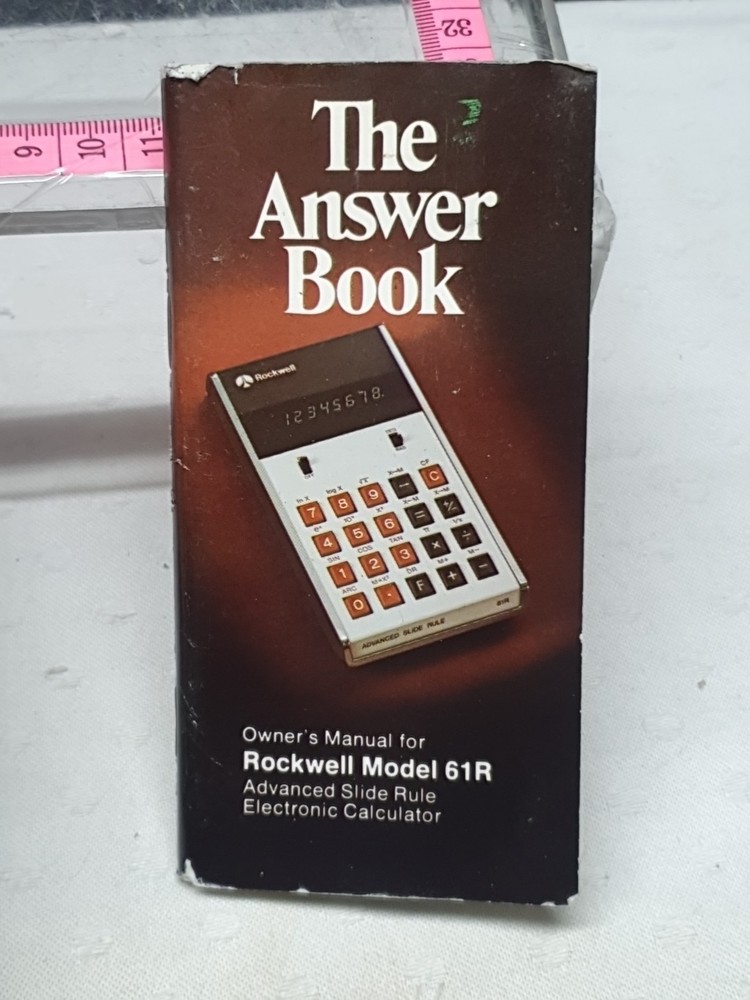 Rickwell Model 61R Advanced Slide Rule & Answer Book (SD4)